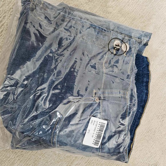 Blue High Waist Distressed Straight Leg Jeans - Picture 15 of 15